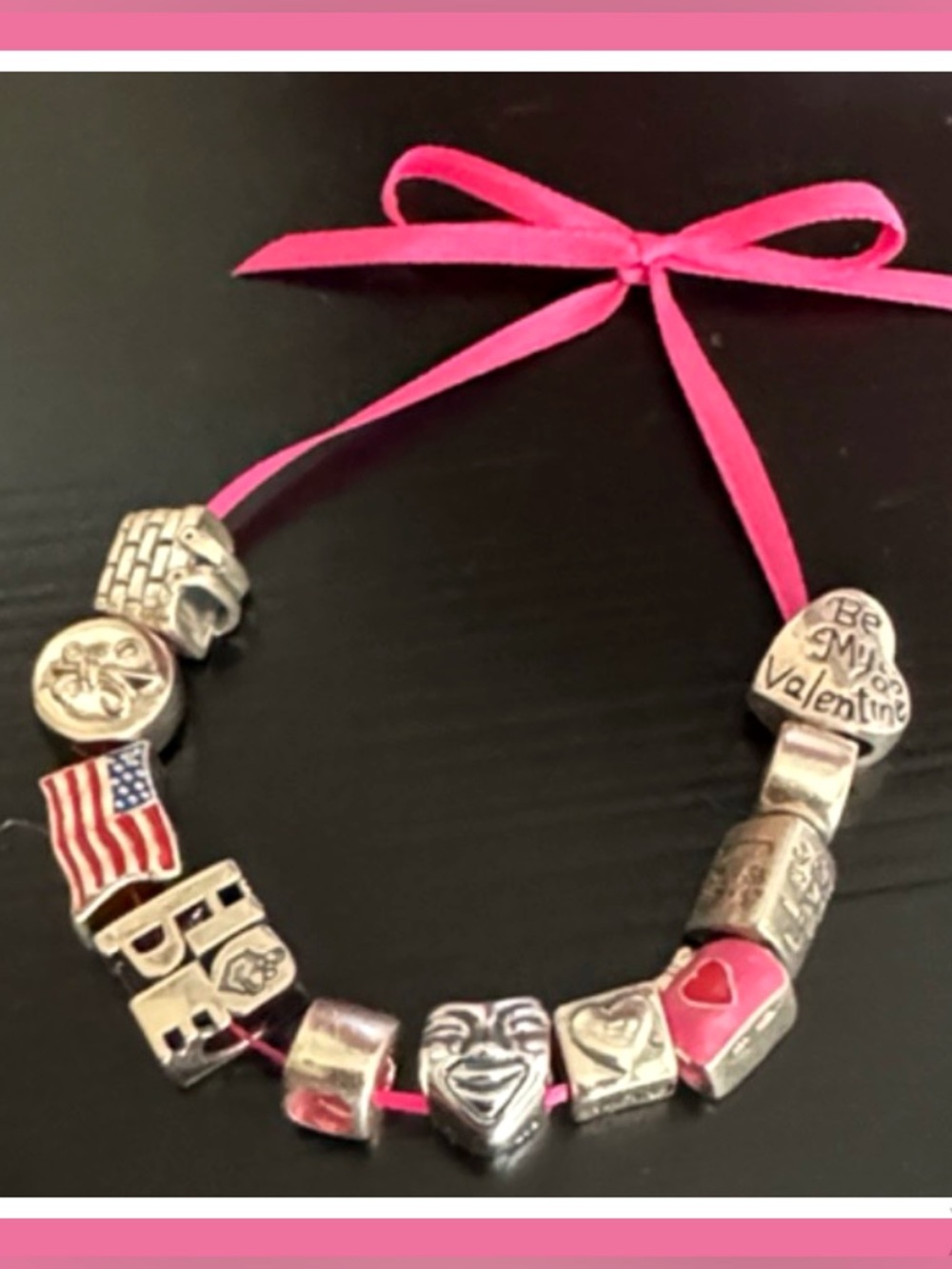 ⚜️925 SS Silver Charm Beads Set OF 11